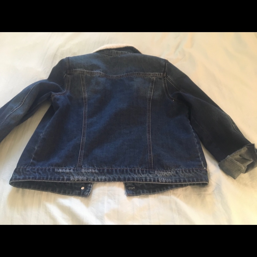 Kensie Jeans Denim and Sherpa Jacket - Picture 6 of 7